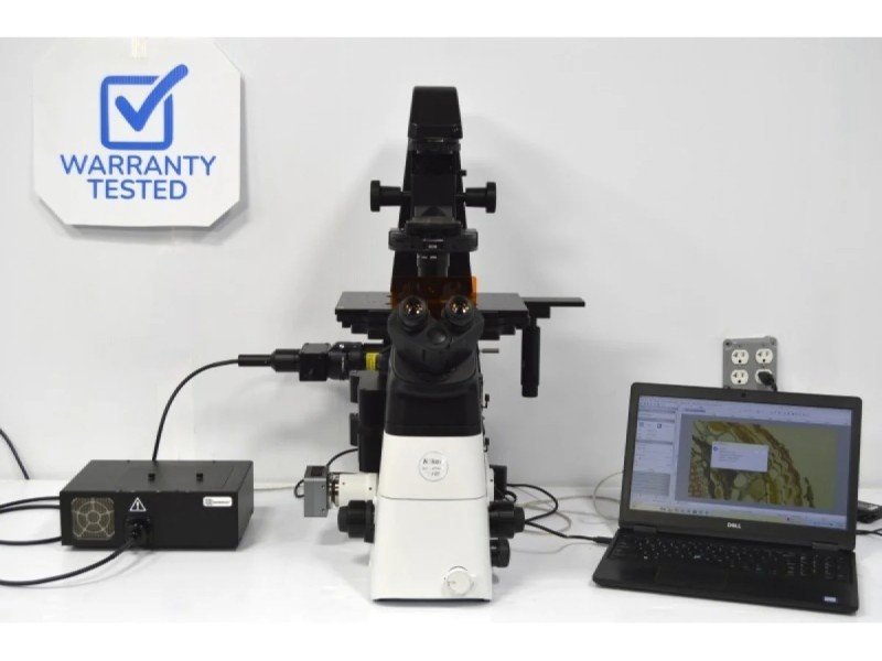Nikon Ti2-U Inverted LED Fluorescence Microscope w/ Dual Fluorescence Turrets, Dual Illumination Paths (New Filters) Nikon Ti2-U Inverted LED Fluorescence Microscope w/ Dual Fluorescence Turrets, Dual Illumination Paths (New Filters)
