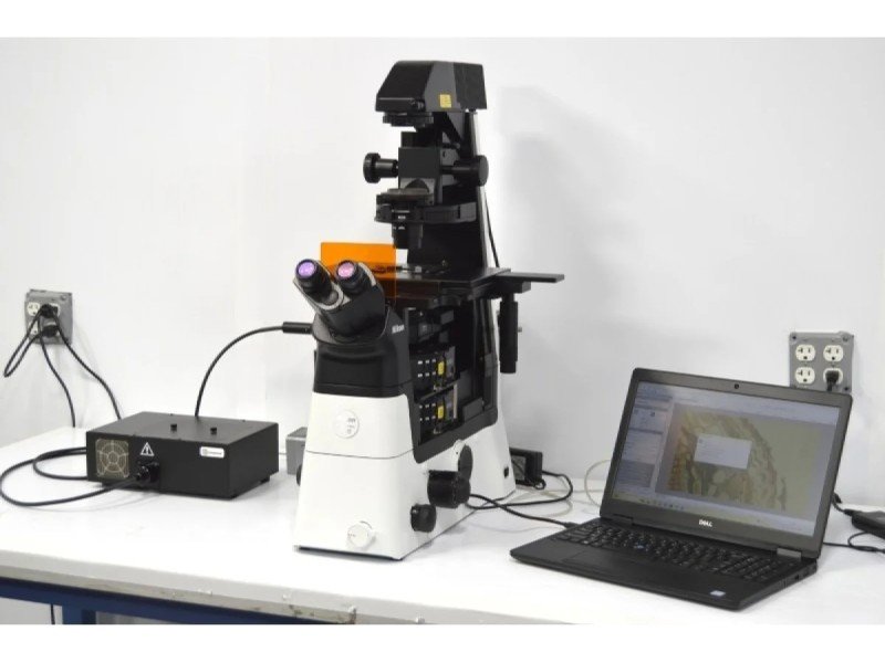 Nikon Ti2-U Inverted LED Fluorescence Microscope w/ Dual Fluorescence Turrets, Dual Illumination Paths (New Filters) Nikon Ti2-U Inverted LED Fluorescence Microscope w/ Dual Fluorescence Turrets, Dual Illumination Paths (New Filters)