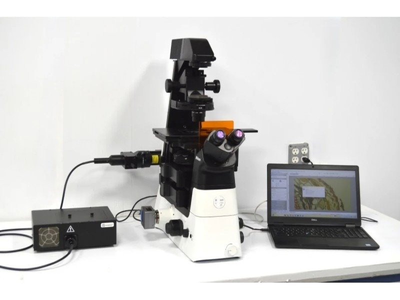 Nikon Ti2-U Inverted LED Fluorescence Microscope w/ Dual Fluorescence Turrets, Dual Illumination Paths (New Filters) Nikon Ti2-U Inverted LED Fluorescence Microscope w/ Dual Fluorescence Turrets, Dual Illumination Paths (New Filters)