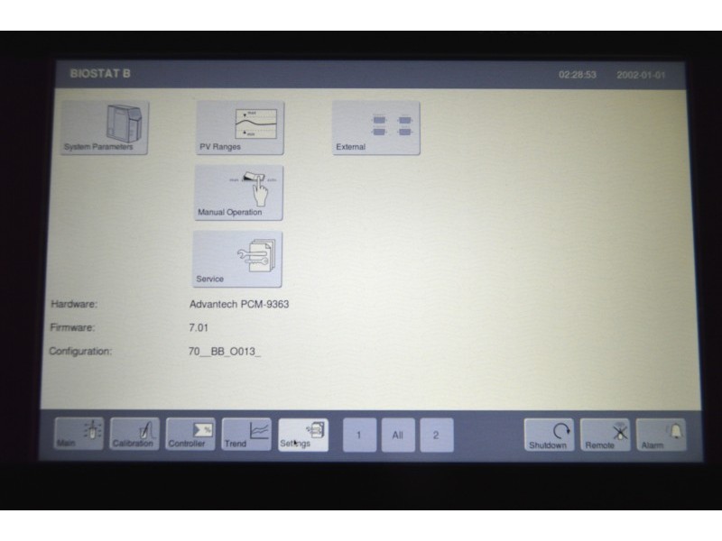 Sartorius Stedim Biostat B Twin Bioreactor for Cell Cultures with 2 Liter Jacketed Autoclavable Reactor Vessels