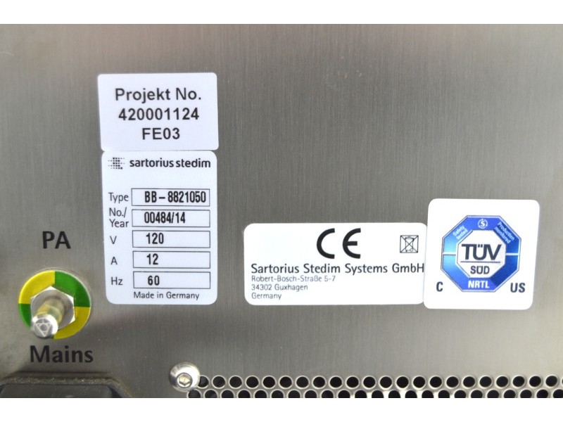 Sartorius Stedim Biostat B Twin Bioreactor for Cell Cultures with 2 Liter Jacketed Autoclavable Reactor Vessels