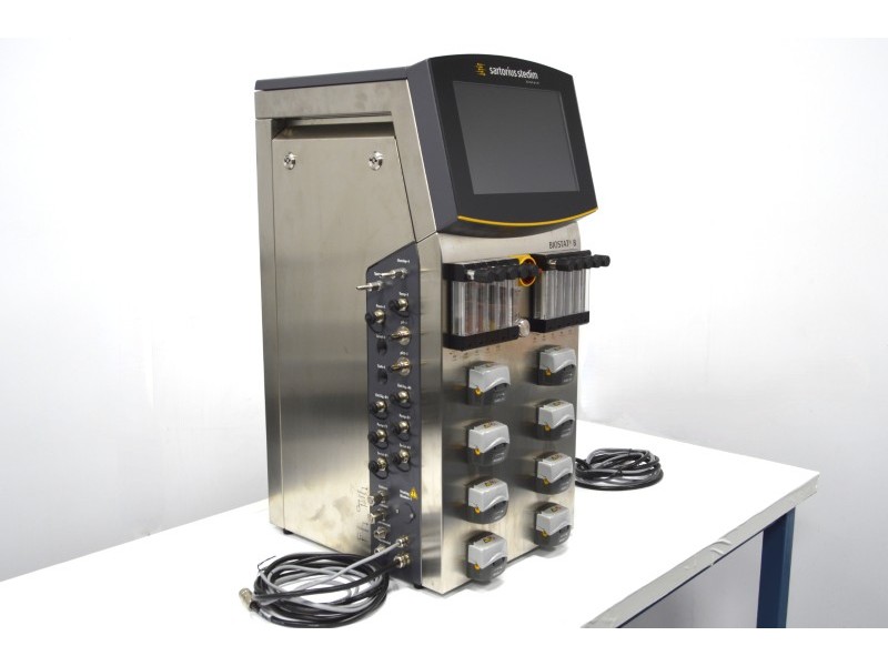 Sartorius Stedim Biostat B Twin Bioreactor for Cell Cultures with 2 Liter Jacketed Autoclavable Reactor Vessels