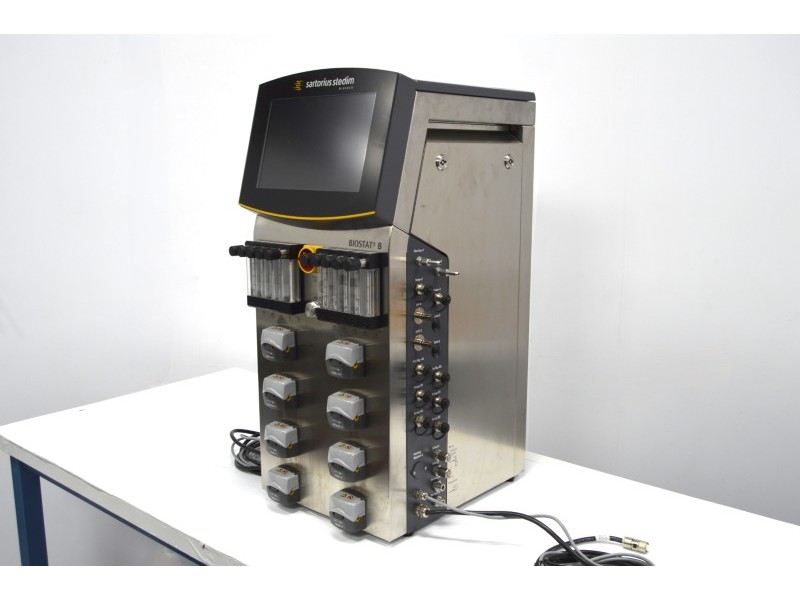 Sartorius Stedim Biostat B Twin Bioreactor for Cell Cultures with 2 Liter Jacketed Autoclavable Reactor Vessels
