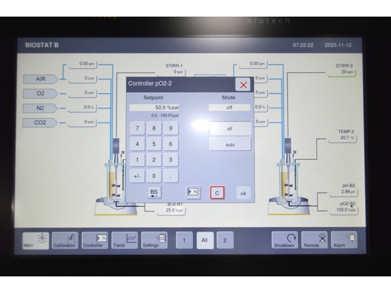 Sartorius Biostat B Benchtop Bioreactor SU Univessel System, Twin for Cell Culture Unit 2