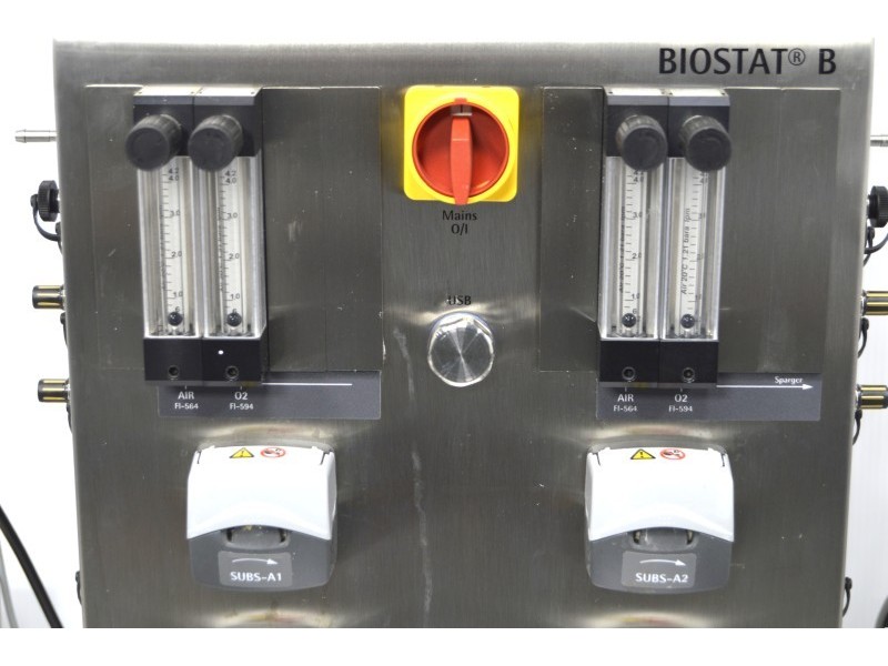 Sartorius Biostat B Twin Bioreactor for Microbial Cultures with 1 Liter Jacketed Autoclavable Vessels Unit 3