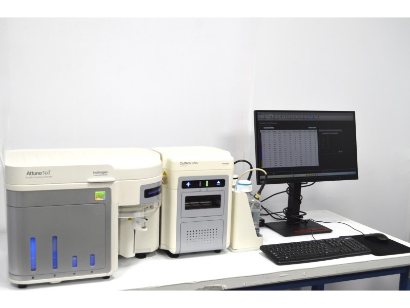 Thermo Attune NxT Acoustic Focusing Cytometer (1 YEAR WARRANTY) with (4)Lasers/(14) Colors/(16)Detectors w/ CytKick MAX Autosampler