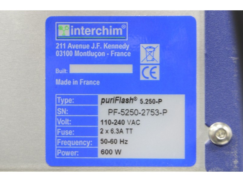Advion Interchim PuriFlash 5.250 Preparative Flash Chromatography System