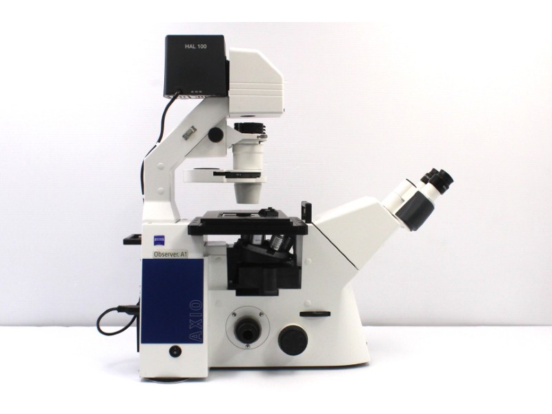 Zeiss AXIO Observer.A1 Inverted Research Microscope, Phase Contrast & PlasDIC Configuration