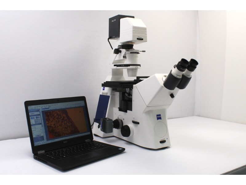 Zeiss AXIO Observer.A1 Inverted Research Microscope, Phase Contrast & PlasDIC Configuration