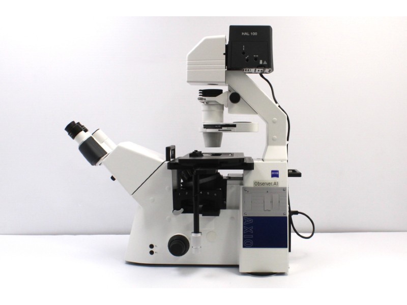 Zeiss AXIO Observer.A1 Inverted Research Microscope, Phase Contrast & PlasDIC Configuration