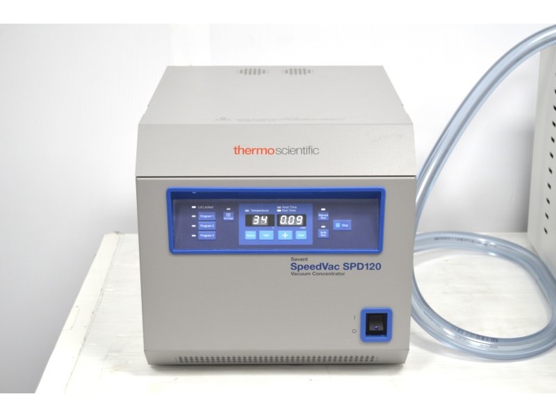 Thermo Savant SpeedVac SPD120 Vacuum Concentrator w/ RVT5105 Refrigerated Vapor Trap & Edwards RV8 Vacuum Pump
