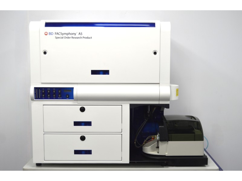 BD FACSymphony A5 Flow Cytometer (5)Lasers/(29)Colors/(31)Detectors w/ HTS Sampler & Supply System Unit 2