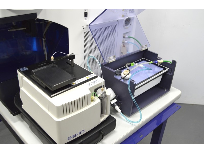 BD FACSymphony A5 Flow Cytometer (5)Lasers/(29)Colors/(31)Detectors w/ HTS Sampler & Supply System Unit 2
