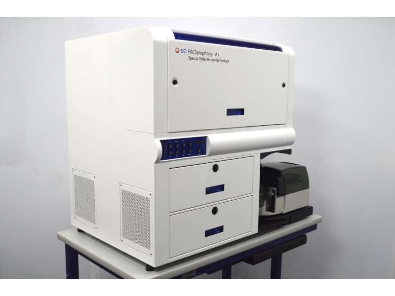 BD FACSymphony A5 Flow Cytometer (5)Lasers/(29)Colors/(31)Detectors w/ HTS Sampler & Supply System Unit 2