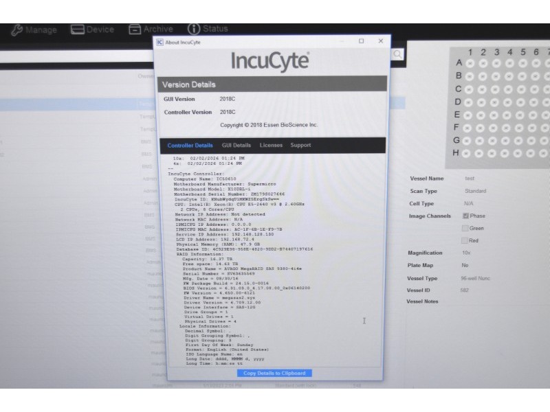 Sartorius Essen IncuCyte S3 Live-Cell Imaging and Analysis System w/ G/R Optical Module Unit 3