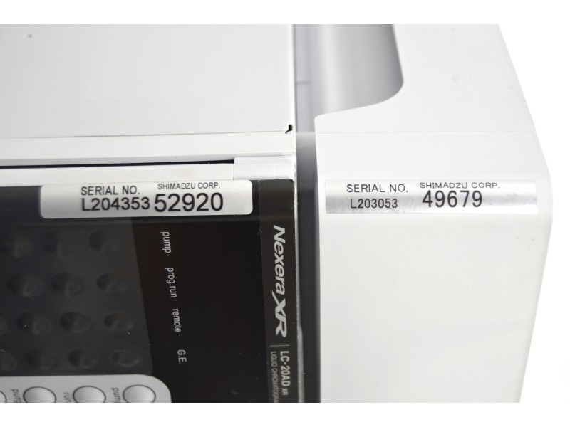 Shimadzu UHPLC System (Nexera Hybrid) with Dual LC‑20ADXR Pumps, X2 SIL-30AC and SPD‑40 UV-VIS Detector