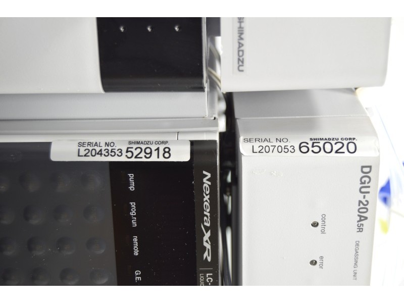 Shimadzu UHPLC System (Nexera Hybrid) with Dual LC‑20ADXR Pumps, X2 SIL-30AC and SPD‑40 UV-VIS Detector