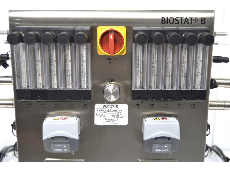 OXY-Sartorius Stedim Biostat B Twin Bioreactor for Cell Cultures with 2 Liter SW Autoclavable Vessels