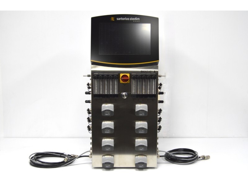 Sartorius Stedim Biostat B Twin Bioreactor for Cell Cultures with 2 Liter Jacketed Autoclavable Vessels