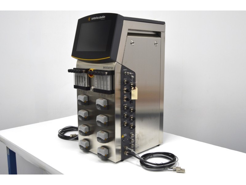 Sartorius Stedim Biostat B Twin Bioreactor for Cell Cultures with 2 Liter Jacketed Autoclavable Vessels