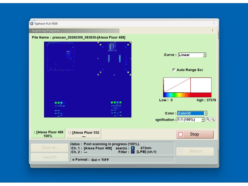 GE Cytiva Typhoon FLA 9500 Fluorescence Laser Scanner Biomolecular Imager w/ FLA Image Eraser