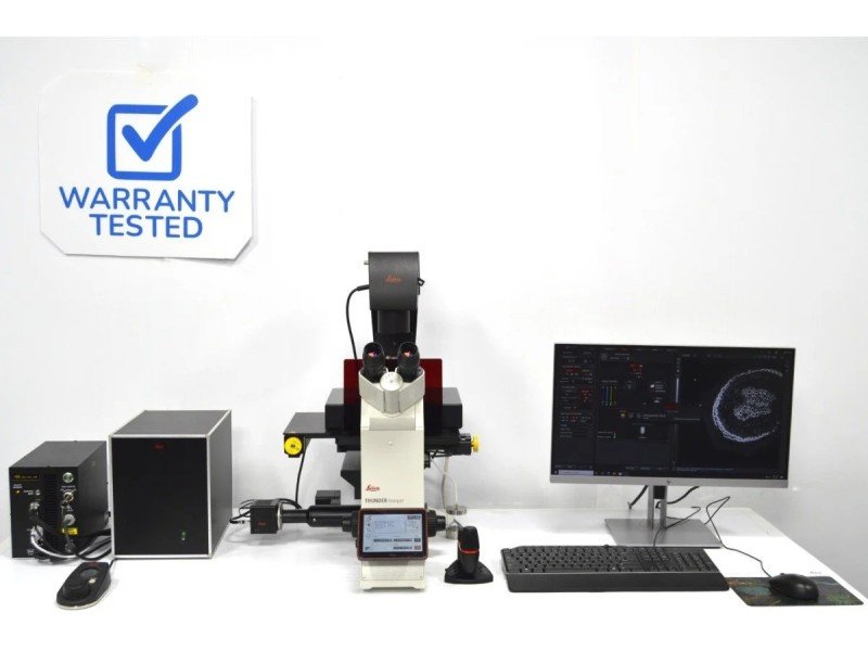 Leica DMi8 THUNDER Imager Motorized Inverted Fluorescence Microscope w/ Adaptive Focus Control Leica DMi8 THUNDER Imager Motorized Inverted Fluorescence Microscope w/ Adaptive Focus Control
