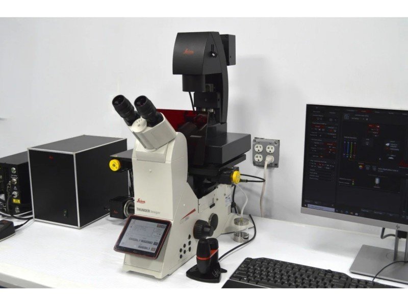 Leica DMi8 THUNDER Imager Motorized Inverted Fluorescence Microscope w/ Adaptive Focus Control Leica DMi8 THUNDER Imager Motorized Inverted Fluorescence Microscope w/ Adaptive Focus Control