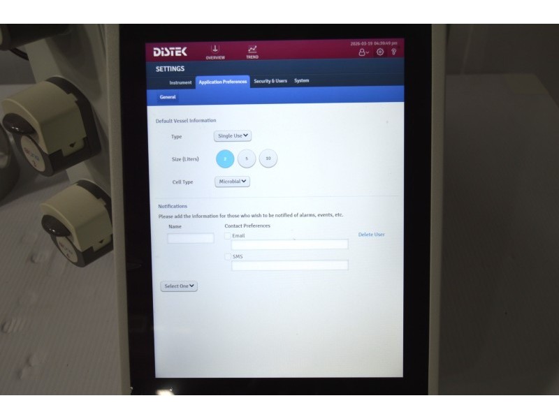 Distek BIOne 1250 Bioreactor System for Microbial Applications with N₂/Air Gas Control Unit 2