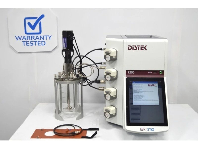 Distek BIOne 1250 Bioreactor System for Microbial Applications with N₂/Air Gas Control Distek BIOne 1250 Bioreactor System for Microbial Applications with N₂/Air Gas Control