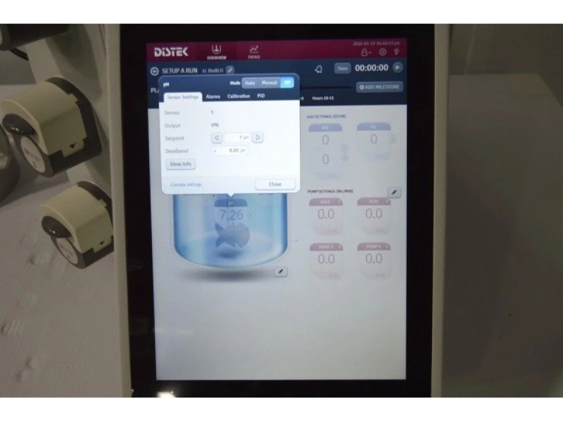 Distek BIOne 1250 Bioreactor System for Microbial Applications with N₂/Air Gas Control