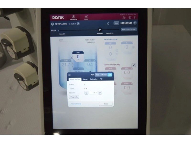 Distek BIOne 1250 Bioreactor System for Microbial Applications with N₂/Air Gas Control