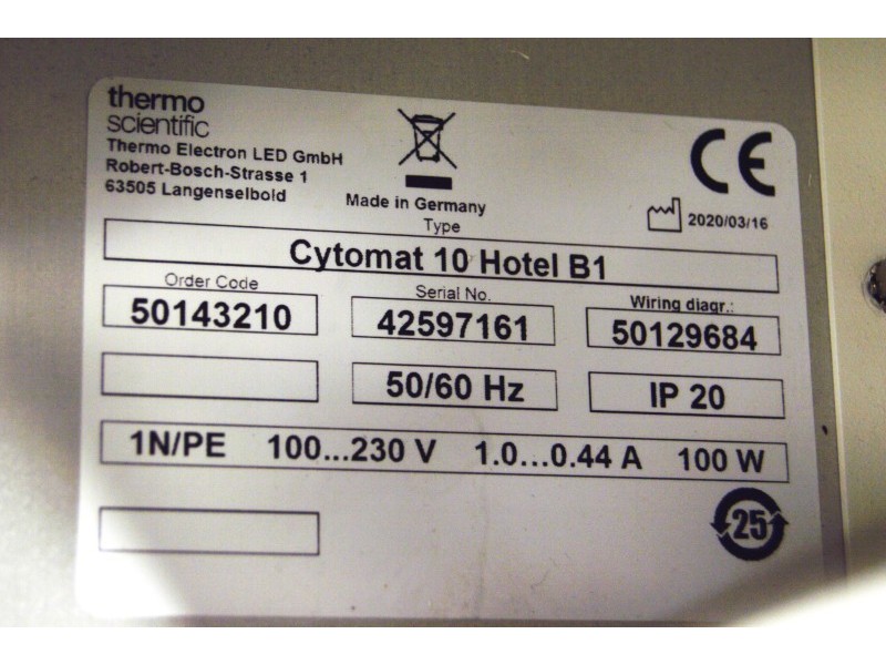 Thermo Scientific Cytomat 10 Hotel Ambient Storage w/ 10 Hotel Positions