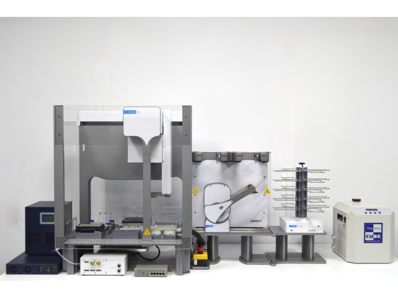 Agilent Bravo NGS Workstation Liquid Handler w/ BenchCel, Labware MiniHub, Multi TEC Control, Thermo Cube and Robot Disable Hub