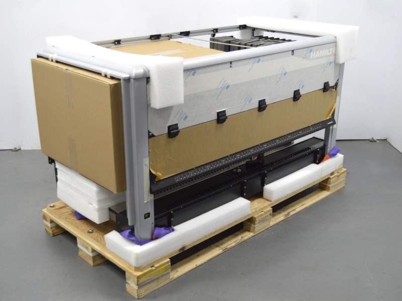 BRAND NEW Hamilton MICROLAB STAR Liquid Handler w/ Span, iSWAP, Autoloader & Custom Bench (Can be reconfigured to Span-8 w/CO-RE 96 1000ul head) Unit 1