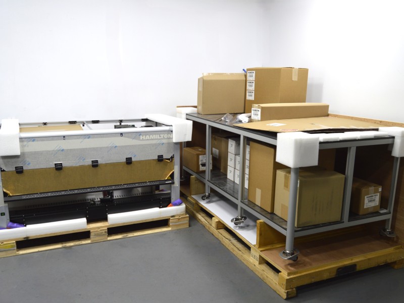 BRAND NEW Hamilton MICROLAB STAR Liquid Handler w/ Span, iSWAP, Autoloader & Custom Bench (Can be reconfigured to Span-8 w/CO-RE 96 1000ul head) Unit 1