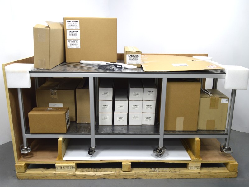 BRAND NEW Hamilton MICROLAB STAR Liquid Handler w/ Span, iSWAP, Autoloader & Custom Bench (Can be reconfigured to Span-8 w/CO-RE 96 1000ul head) Unit 1