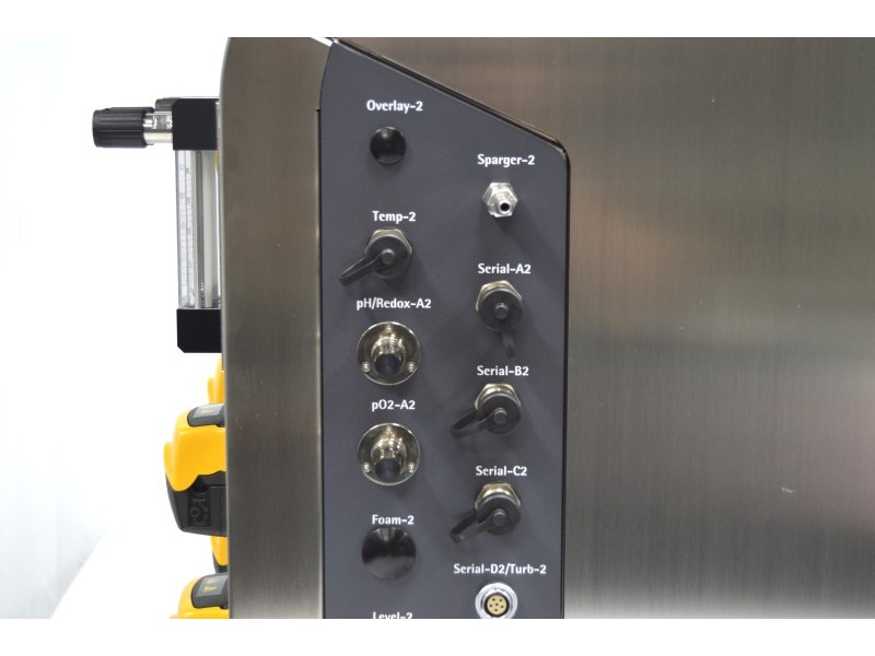 Sartorius Biostat B Twin Bioreactor for Microbial Cultures with 10 Liter Jacketed Autoclavable Vessels and Scales