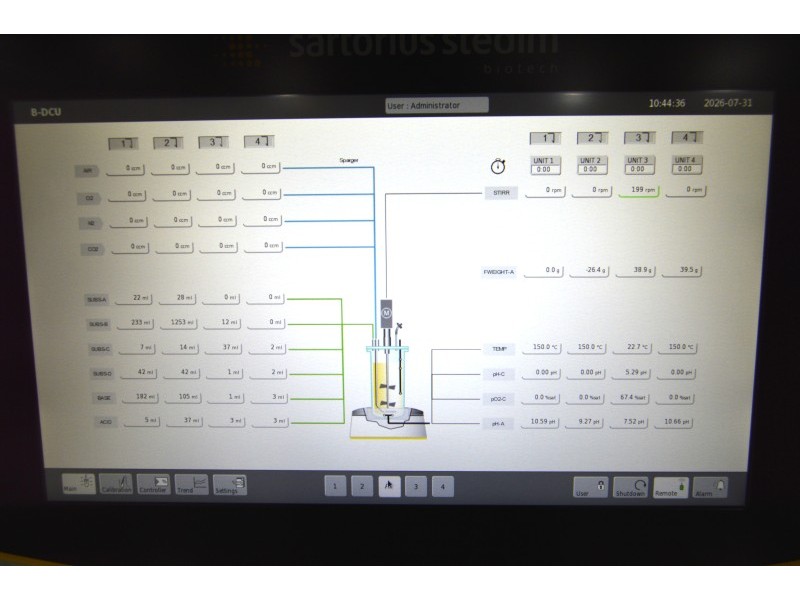 Sartorius Biostat B-DCU 4-Fold Cell Culture Single Use Bioreactor System