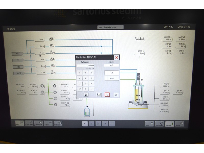 Sartorius Biostat B-DCU 4-Fold Cell Culture Single Use Bioreactor System