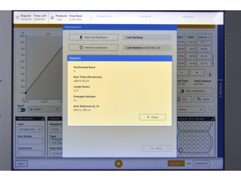 Biotage Selekt Flash Purification Chromatography System SEL-2SV w/ Spektra License