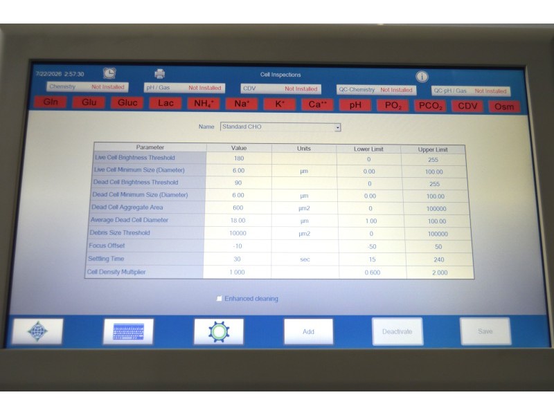 Nova Biomedical BioProfile FLEX2 Automated Cell Culture Analyzer w/ OSM48 Osmometer, GAS Module, Cell Density & Viability module, MADE IN 2024
