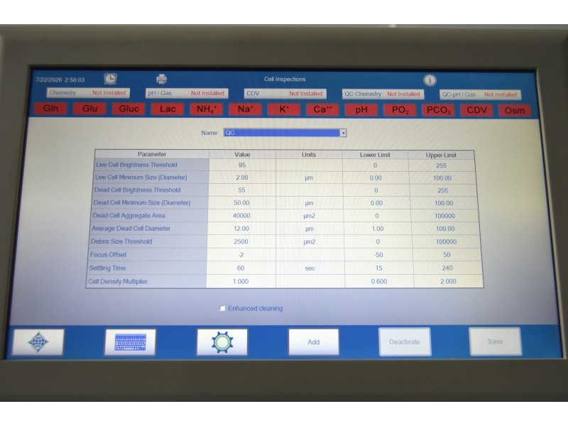 Nova Biomedical BioProfile FLEX2 Automated Cell Culture Analyzer w/ OSM48 Osmometer, GAS Module, Cell Density & Viability module, MADE IN 2024