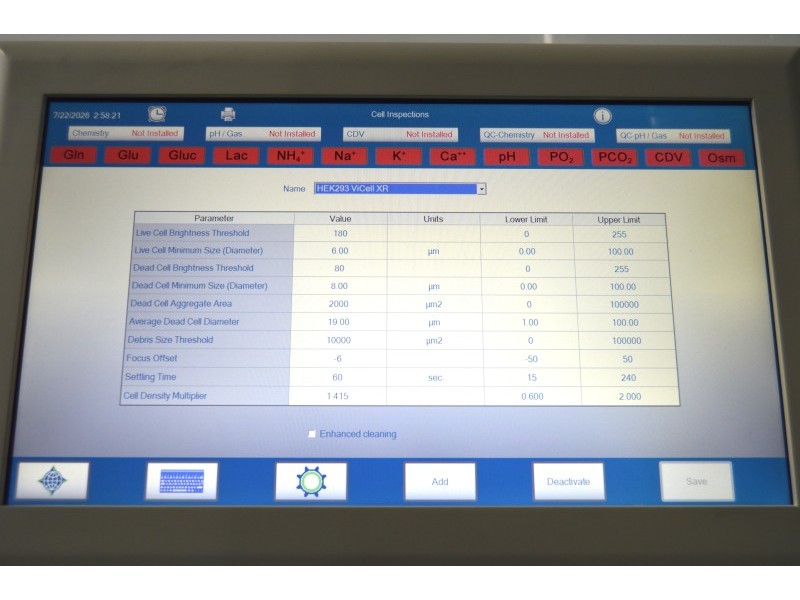 Nova Biomedical BioProfile FLEX2 Automated Cell Culture Analyzer w/ OSM48 Osmometer, GAS Module, Cell Density & Viability module, MADE IN 2024