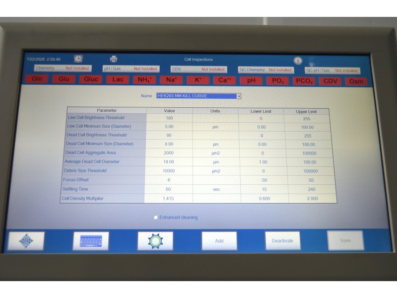 Nova Biomedical BioProfile FLEX2 Automated Cell Culture Analyzer w/ OSM48 Osmometer, GAS Module, Cell Density & Viability module, MADE IN 2024
