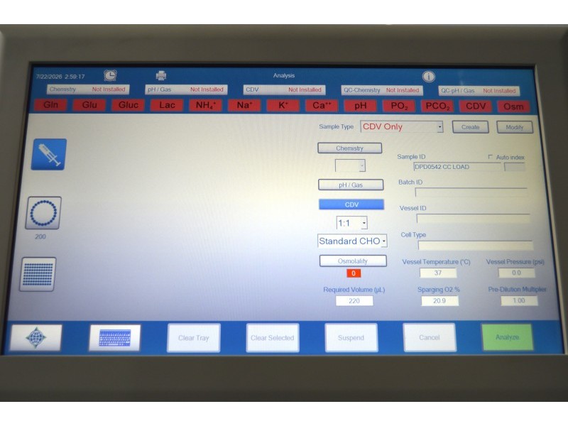 Nova Biomedical BioProfile FLEX2 Automated Cell Culture Analyzer w/ OSM48 Osmometer, GAS Module, Cell Density & Viability module, MADE IN 2024