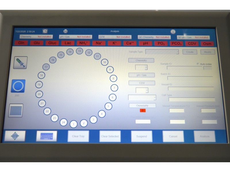 Nova Biomedical BioProfile FLEX2 Automated Cell Culture Analyzer w/ OSM48 Osmometer, GAS Module, Cell Density & Viability module, MADE IN 2024