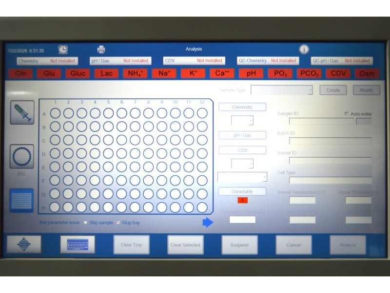 Nova Biomedical BioProfile FLEX2 Automated Cell Culture Analyzer w/ OSM48 Osmometer, GAS Module, Cell Density & Viability module, MADE IN 2023