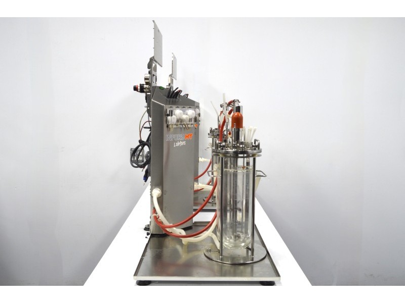 Infors HT Labfors 5 Bench-Top Bioreactor System for Microorganisms 3-Fold, Jacketed 3.6 L Vessels