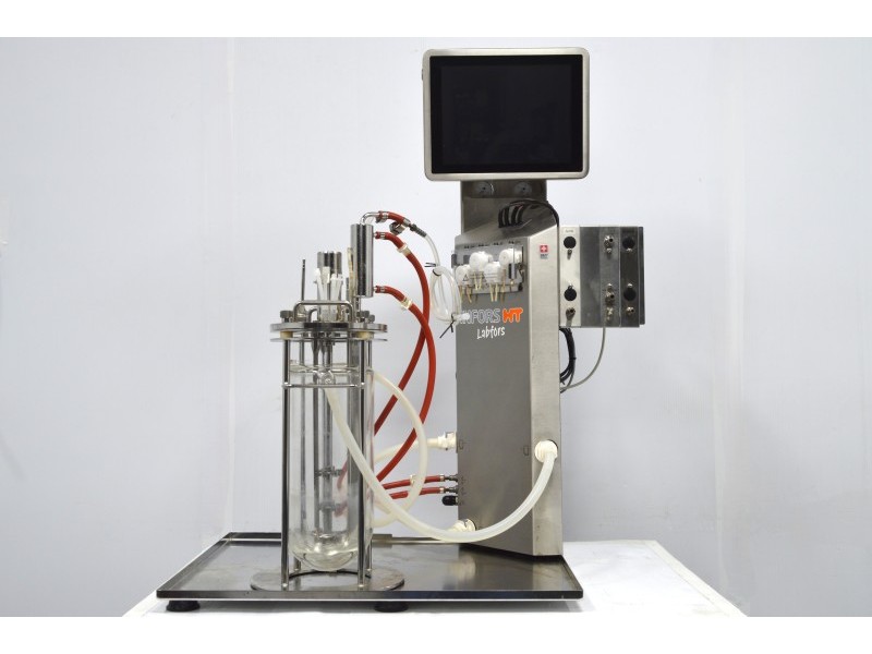 Infors HT Labfors 5 Bench-Top Bioreactor System for Microorganisms 3-Fold, Jacketed 3.6 L Vessels
