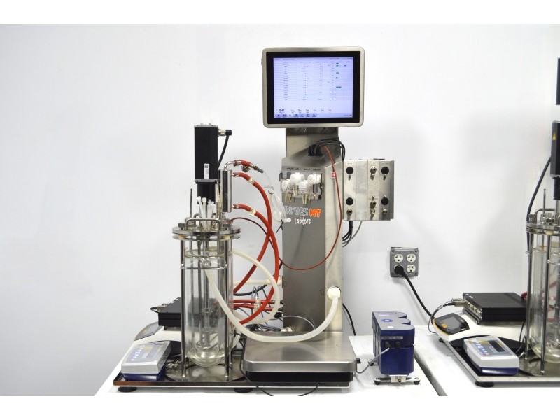Infors HT Labfors 5 Bench-Top Bioreactor System for Microorganisms 3-Fold, Jacketed 3.6 L Vessels